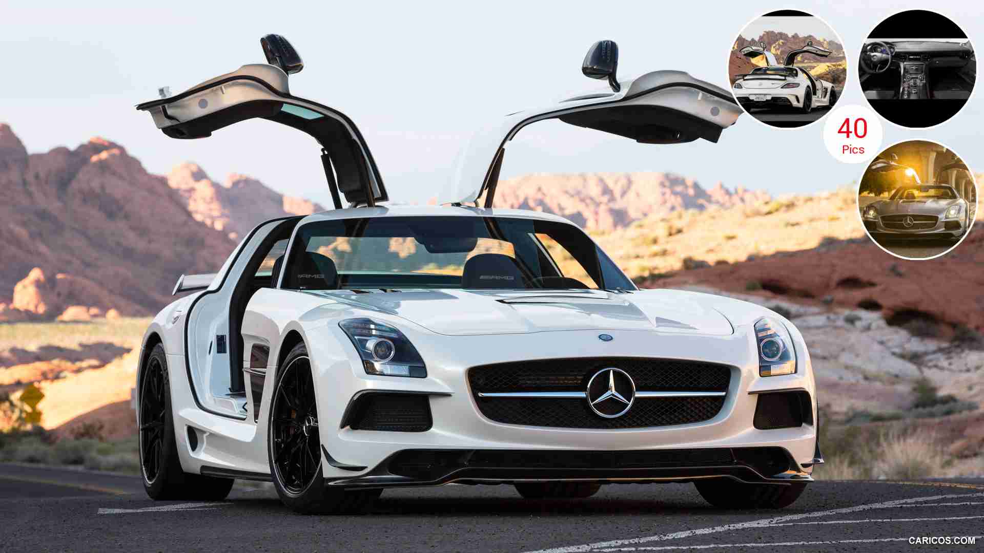 2014 Mercedes Benz SLS AMG Coupe Black Series White - Front HD