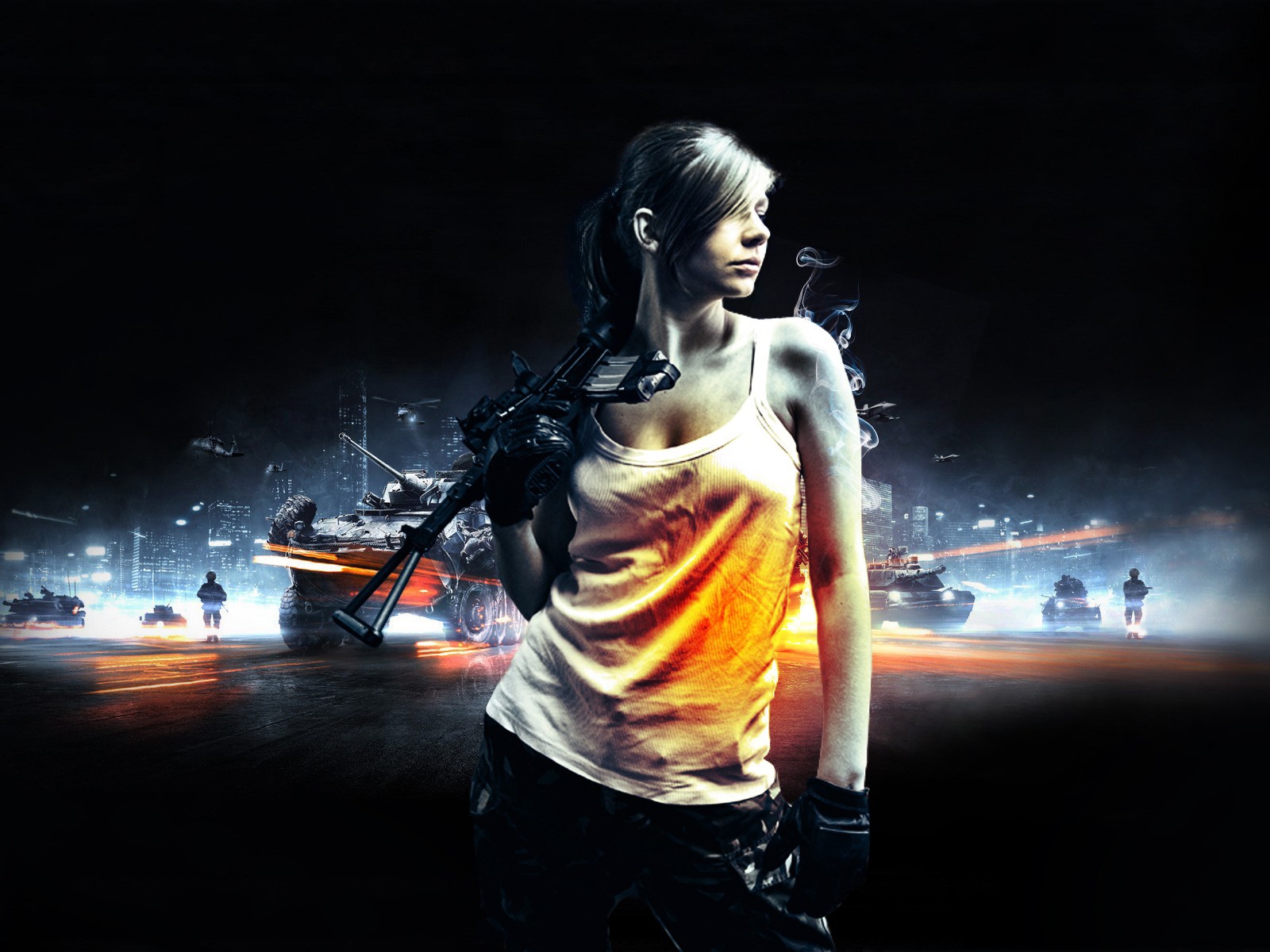 Download Battlefield 3 Girl And Gun Wallpaper In 1600X1200