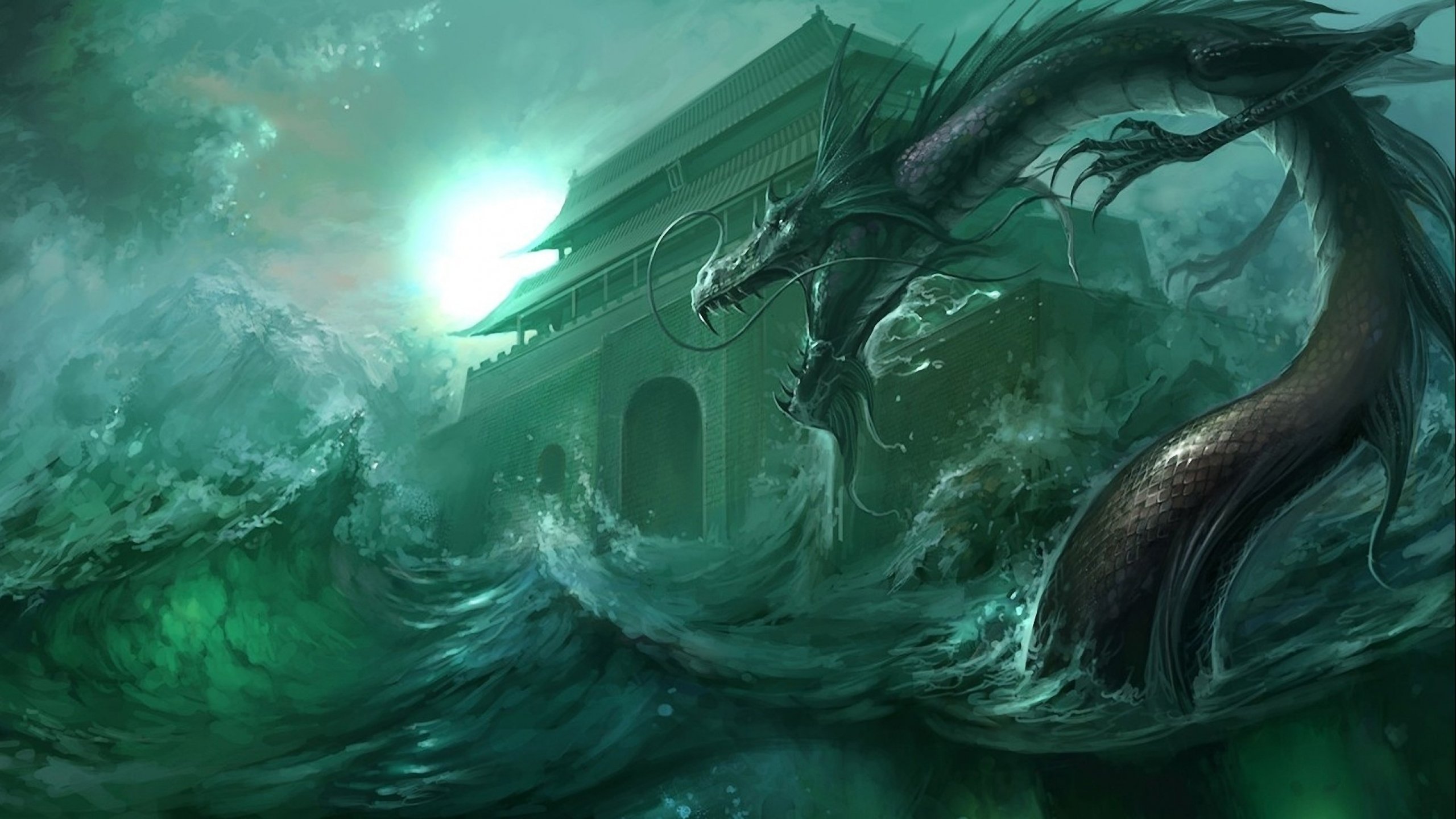 Fantasy original art artistic artwork sea ocean creature monster f ...