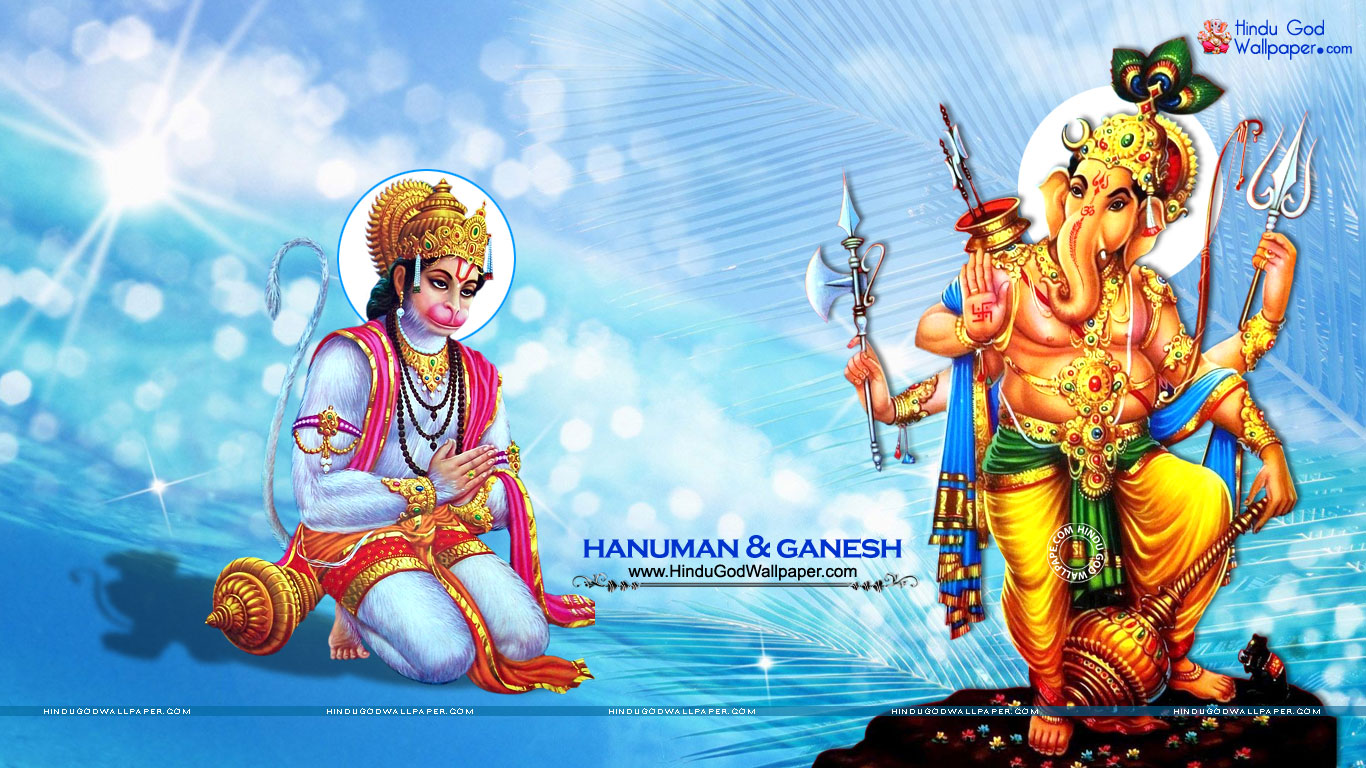 Hanuman Ganesh Wallpaper for Desktop Free Download