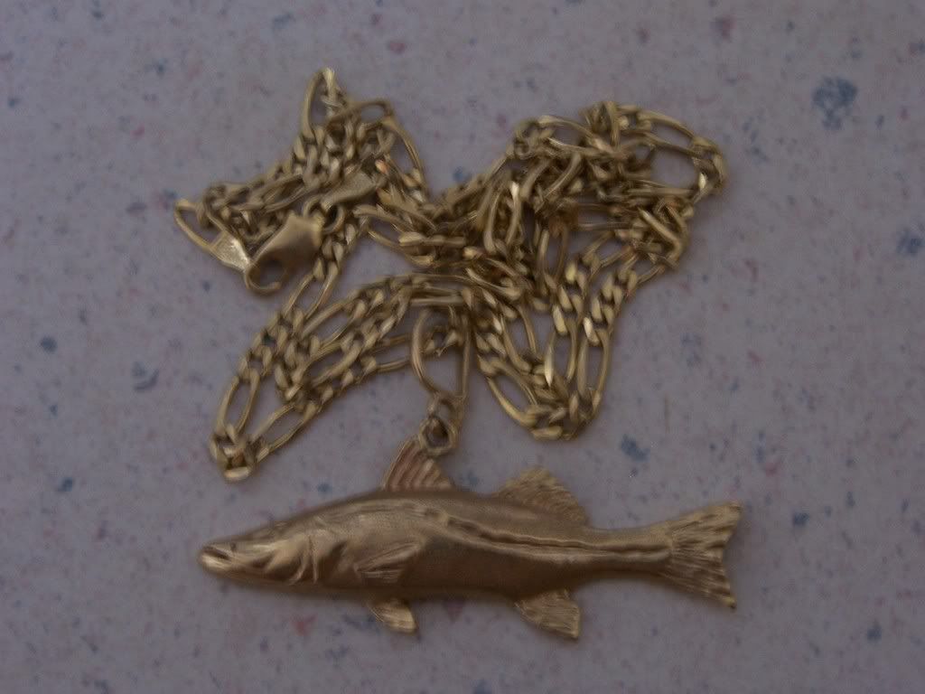 Trade 14k gold snook charm for 3 seahornet free shafts