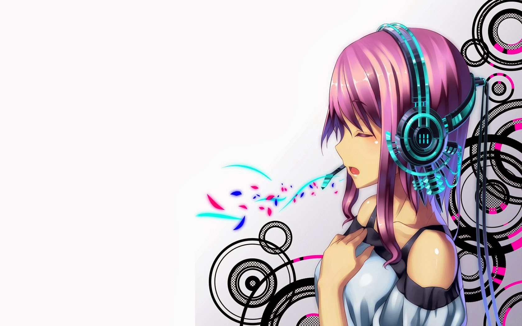 Wallpapers Nightcore Anime Girl Abstract Headphone Hd 1680x1050 ...