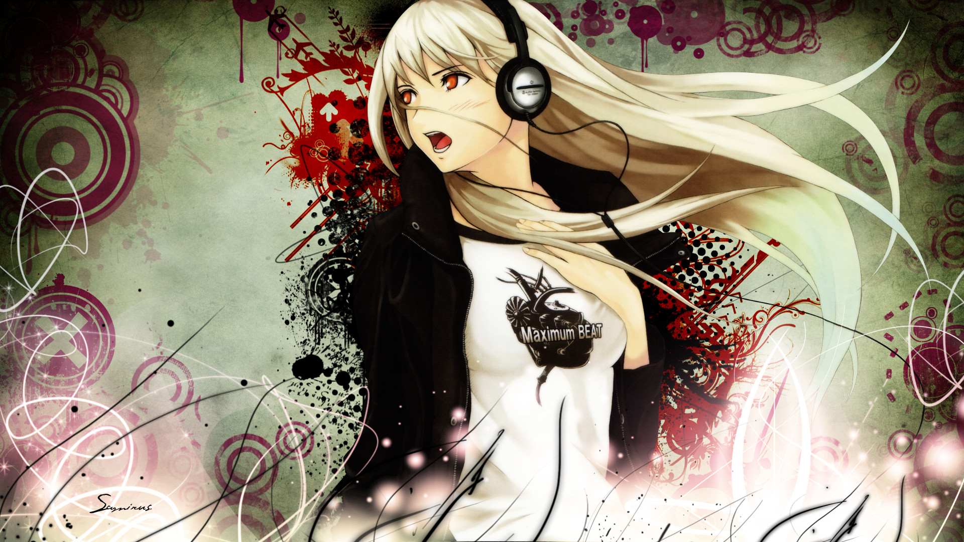 Wallpapers Girl With Headphones Republik Anime Maximum Beat ...