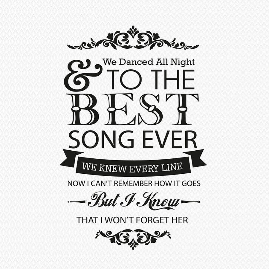 one direction 'best song ever' wall sticker by wall art ...