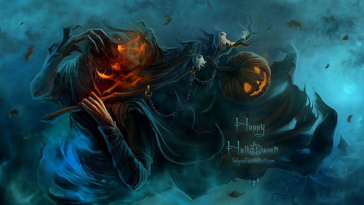 2014 Halloween scarecrow Wallpaper1 Free Scary Halloween