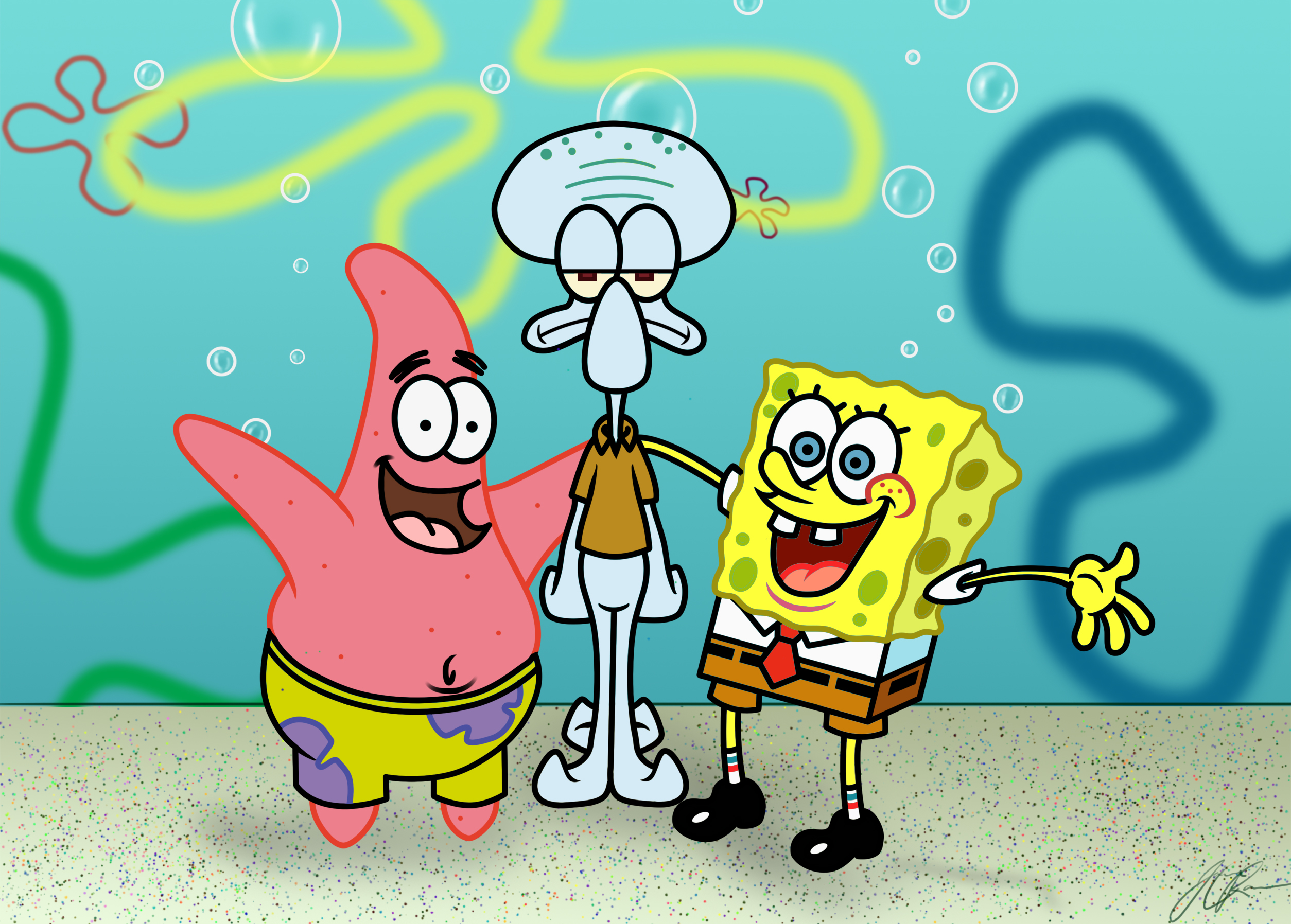 Image - HD-Wallpaper-Cartoon-Spongebob.jpg - Encyclopedia ...