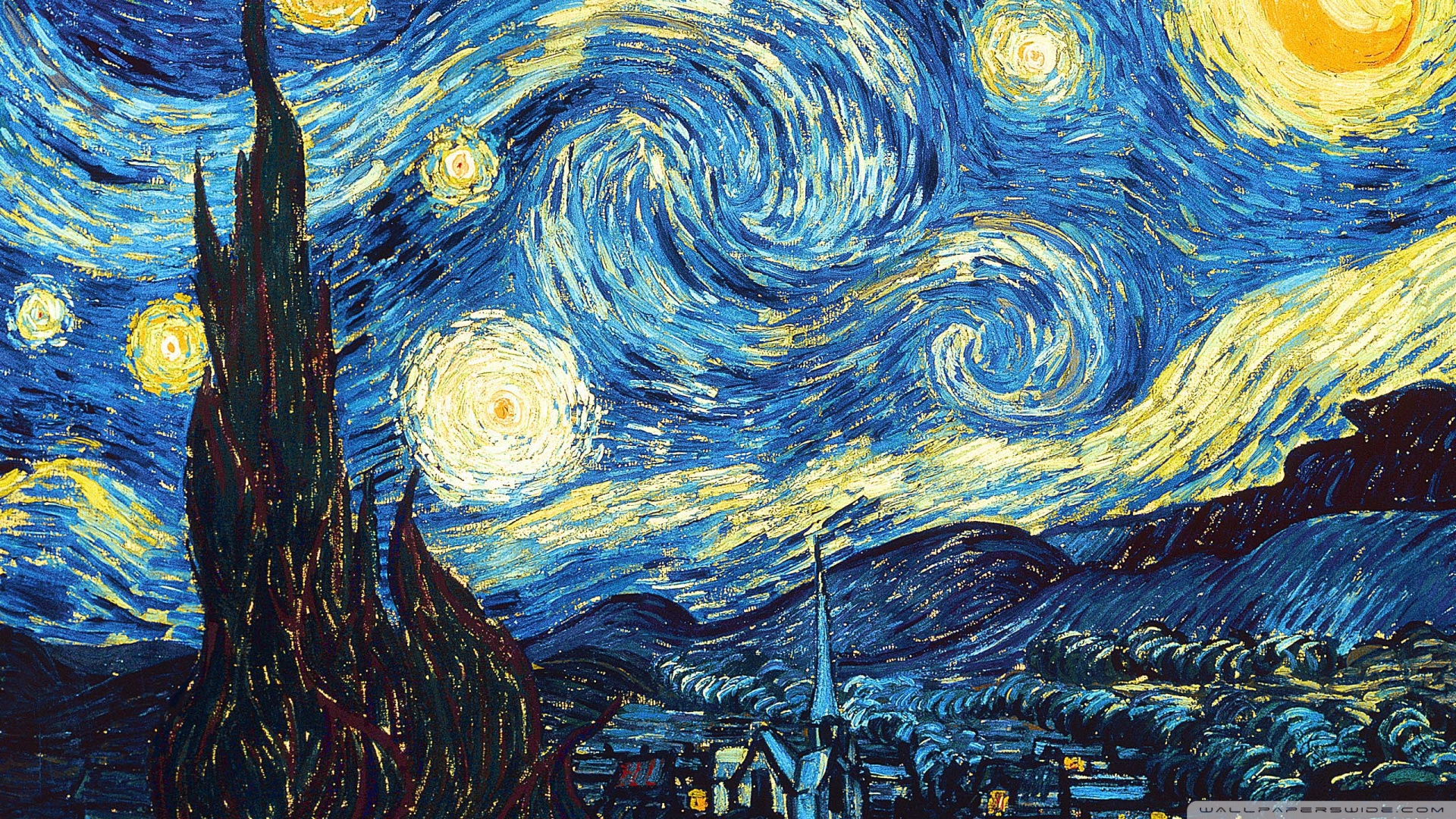 The Starry Night HD desktop wallpaper : Widescreen : High ...
