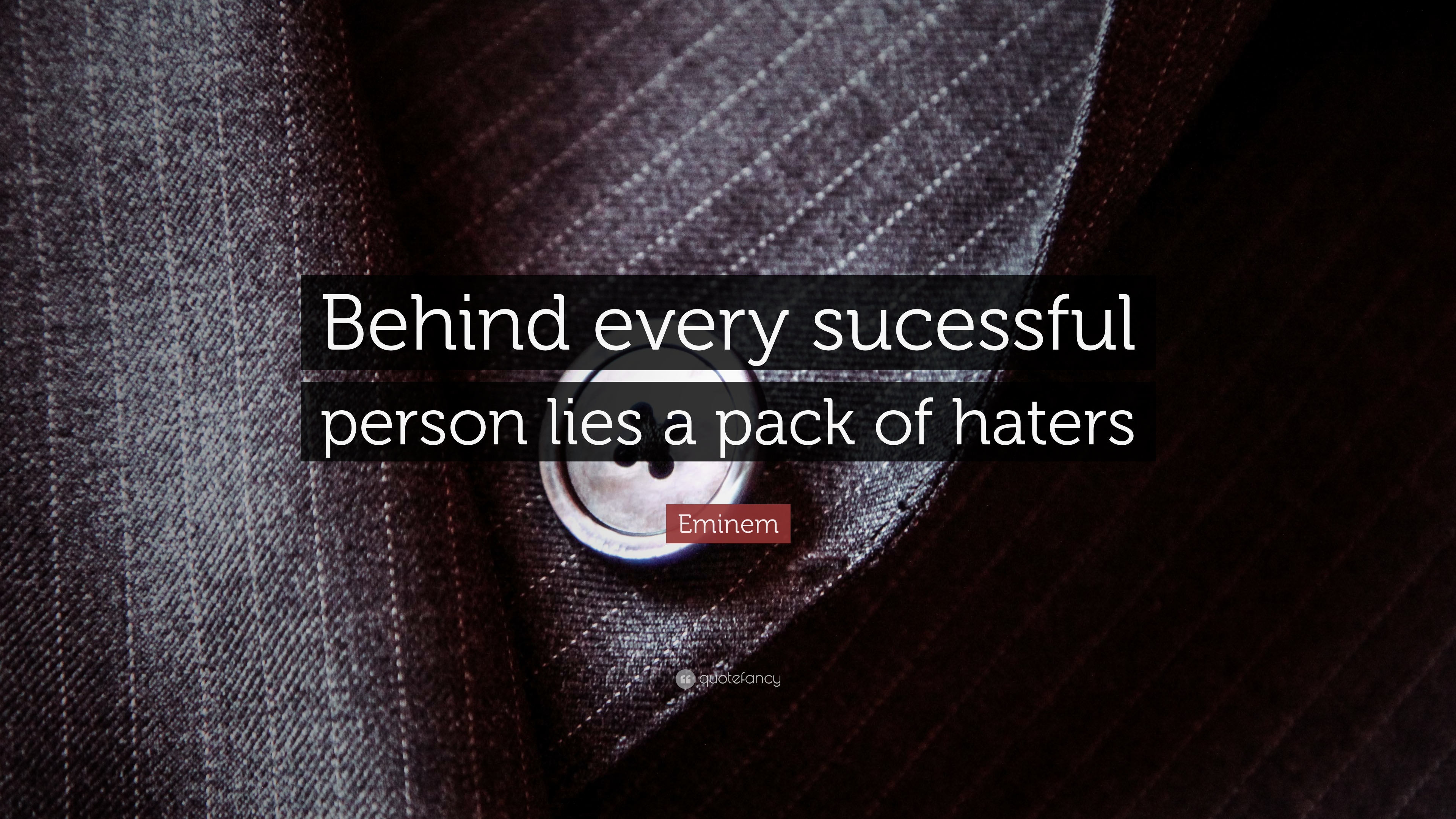 Eminem Quote: “Behind every sucessful person lies a pack of haters ...