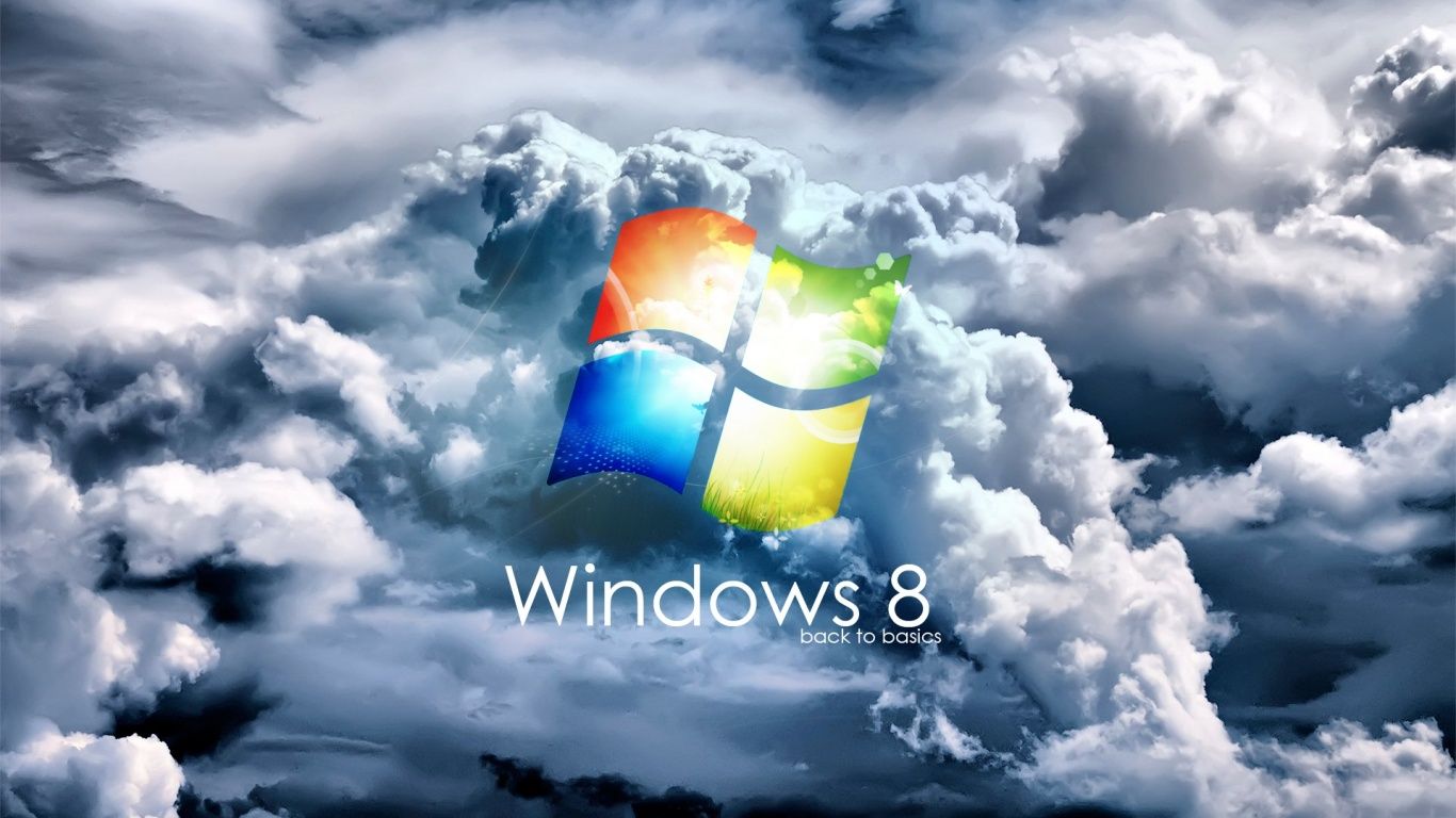 1366x768 Windows 8 Clouds Wallpaper