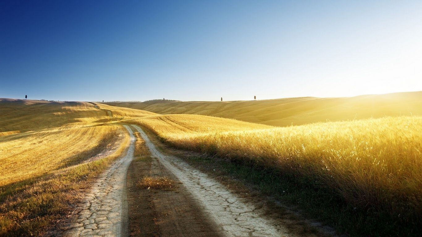 1366x768 Country road hd Wallpaper