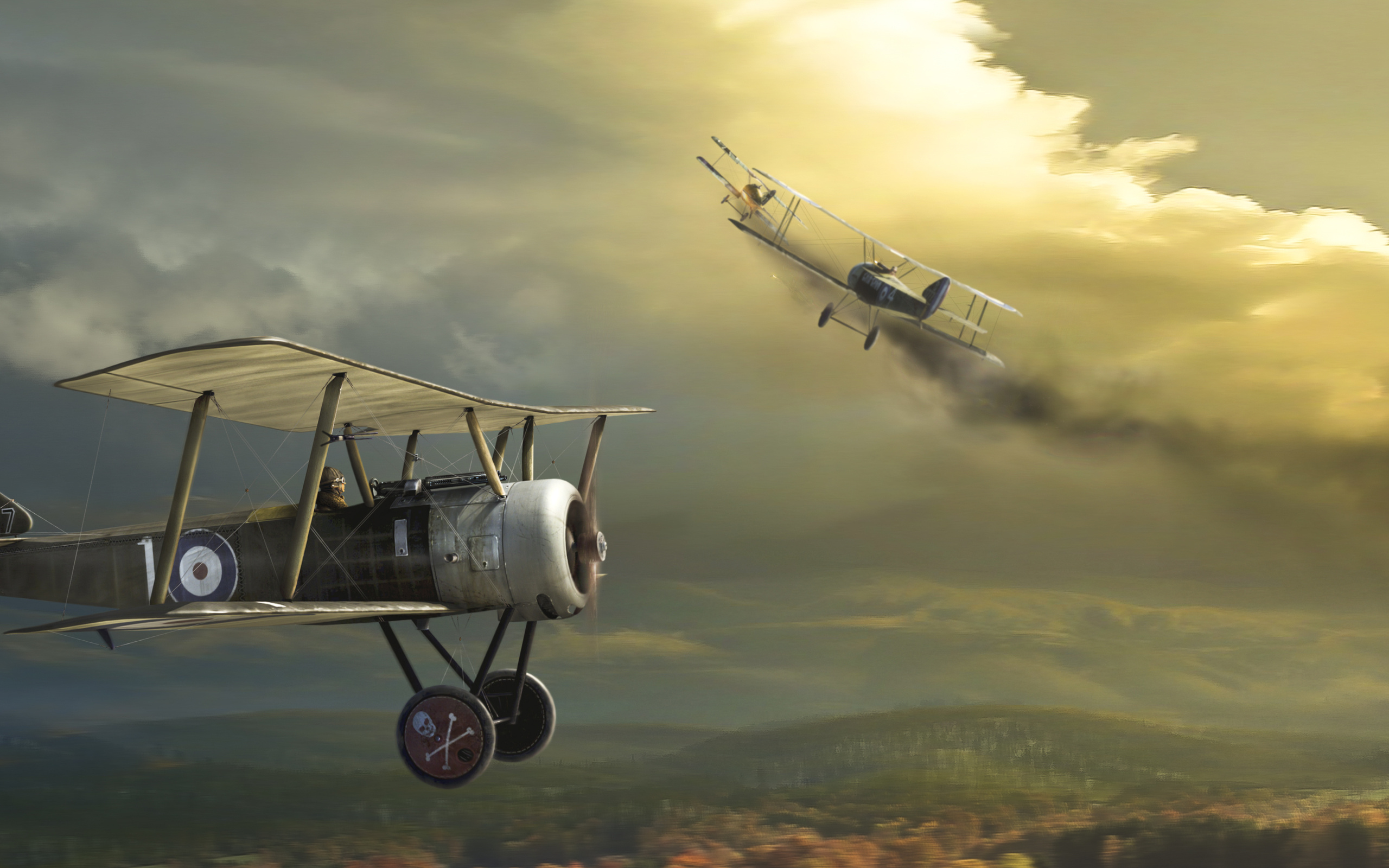 Biplane sky plane military wallpaper 2560x1600 166854