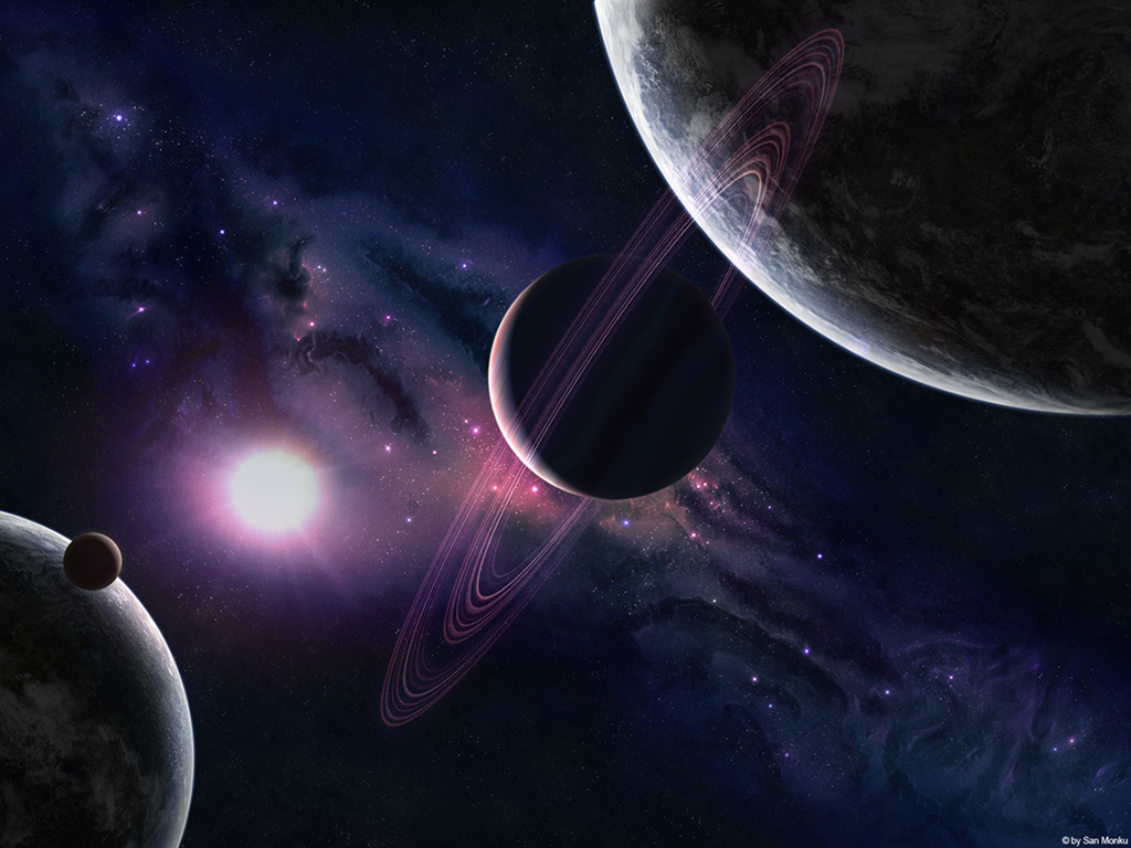 Full HD Wallpapers Space, Planets, Stars, Sun, Rings