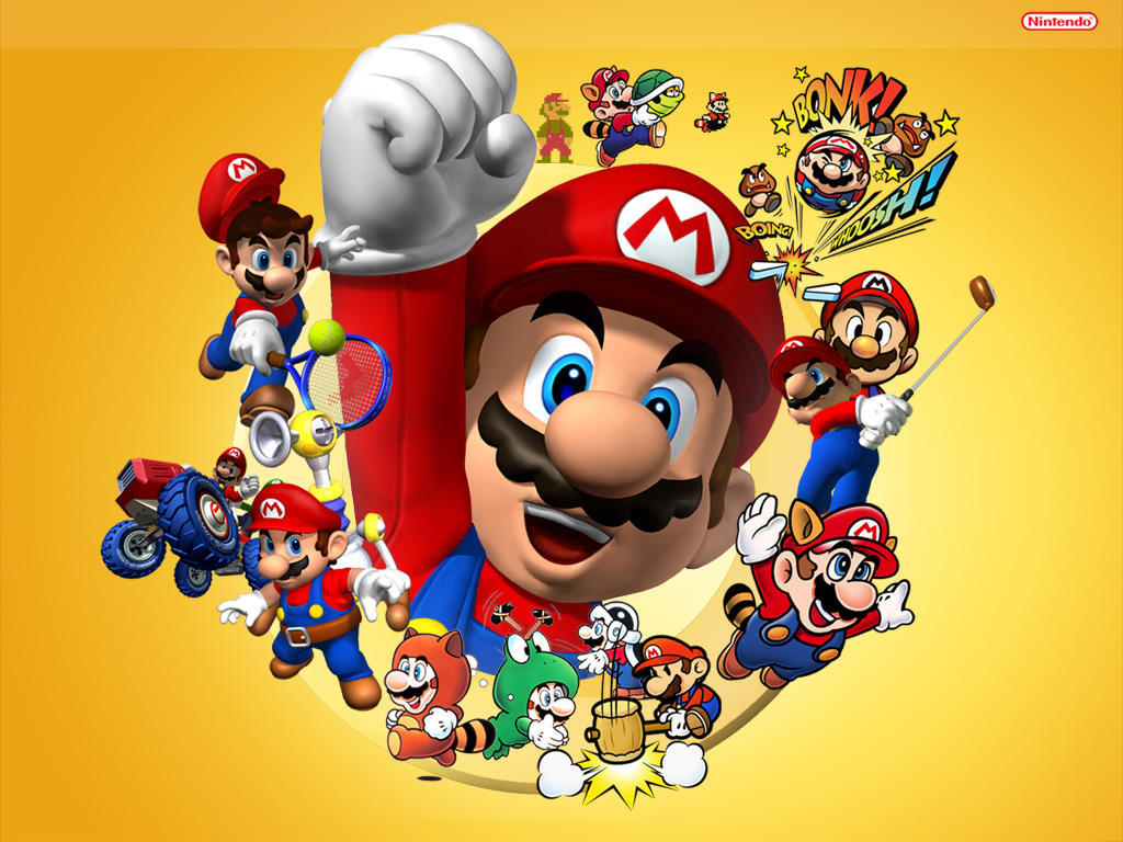 Dan-Dare.org - Mario Memories Wallpaper (1024 x 768 Pixels)