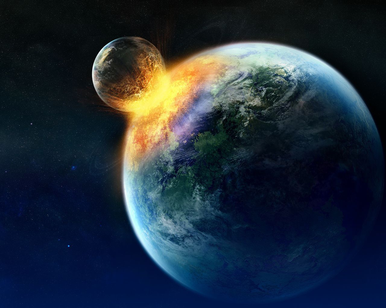 Full HD Wallpapers + Blue, Space, Planets, Apocalypse, Collisions ...