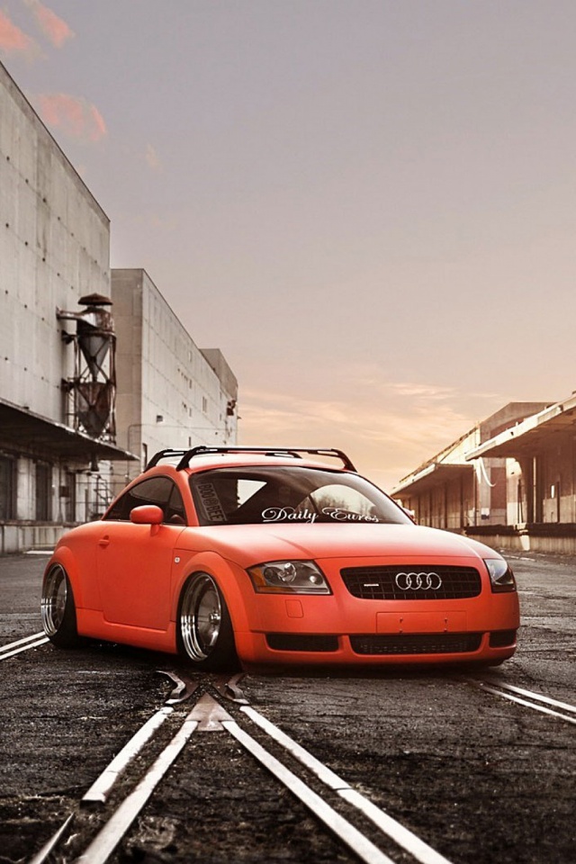 Audi Tt Orange Car Mobile Wallpaper - Mobiles Wall
