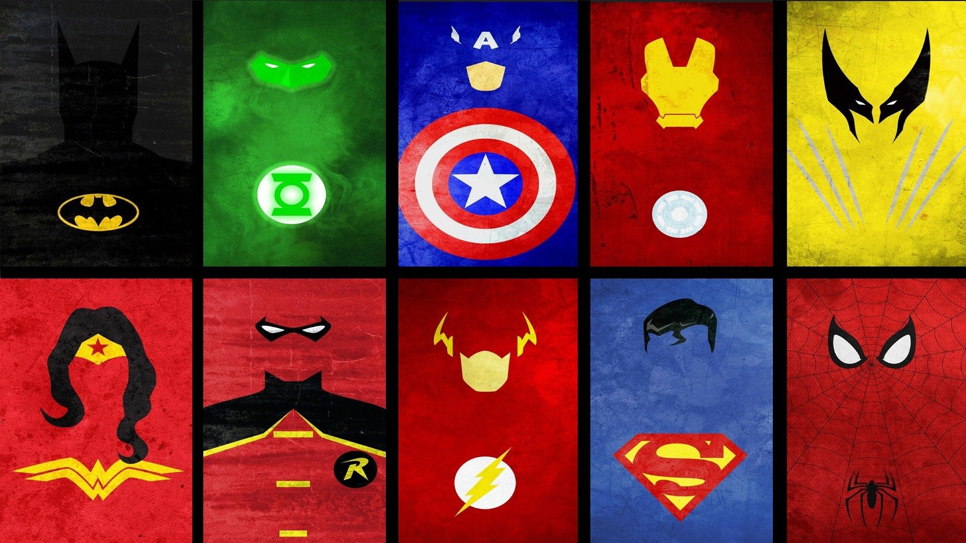 Superheroes Collage HD Wallpaper Free HD Wallpaper - Download ...