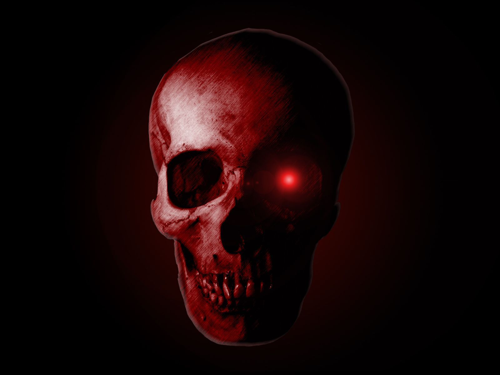 Wallpaper Evil skull Red and Black Backgrounds
