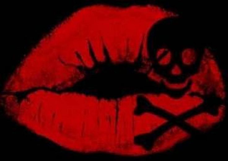 Kiss And Skull Lips Wallpaper and Picture Imagesize 32 kilobyte