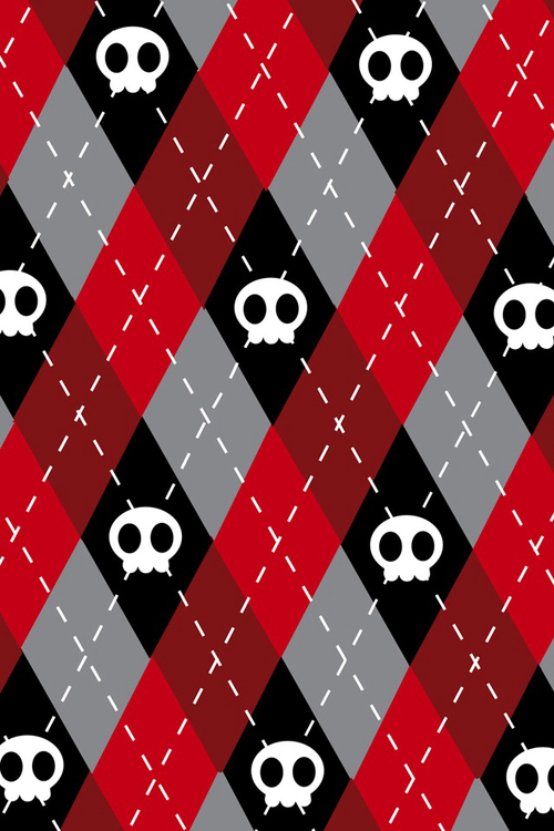 Wallpapers skulls black red white grey by lala_p | We Heart It