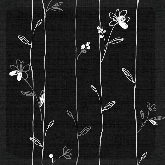 Details about 10M Roll Black Leaves Lines Fashion Modern Pattern