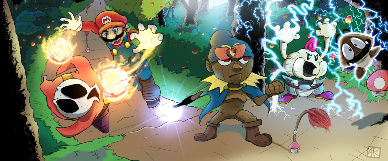 Super Mario RPG in the forest maze by ZEROMaximusAurelius