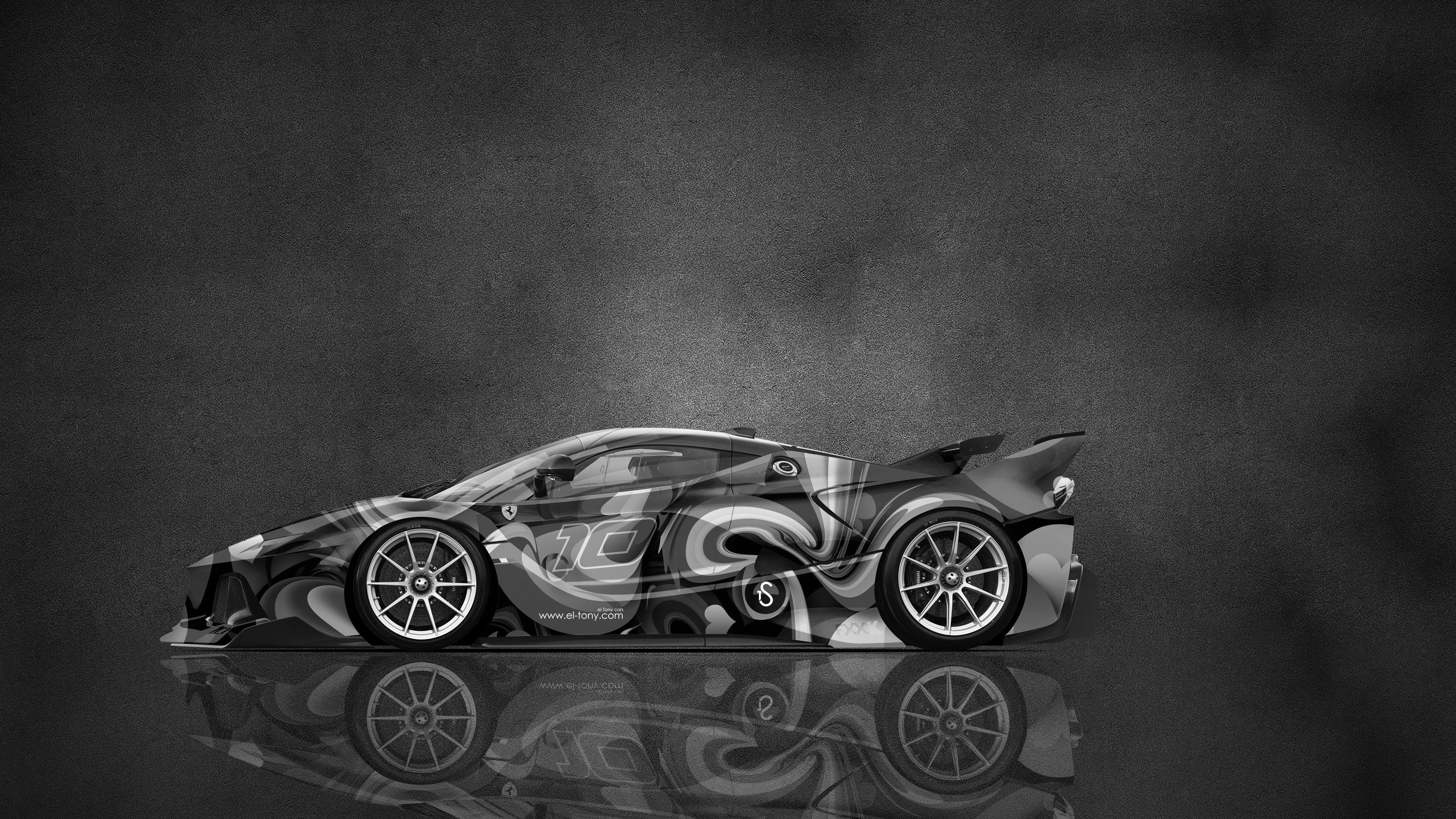 4K Ferrari FXX K Side Super Abstract Aerography Car 2015 « el Tony