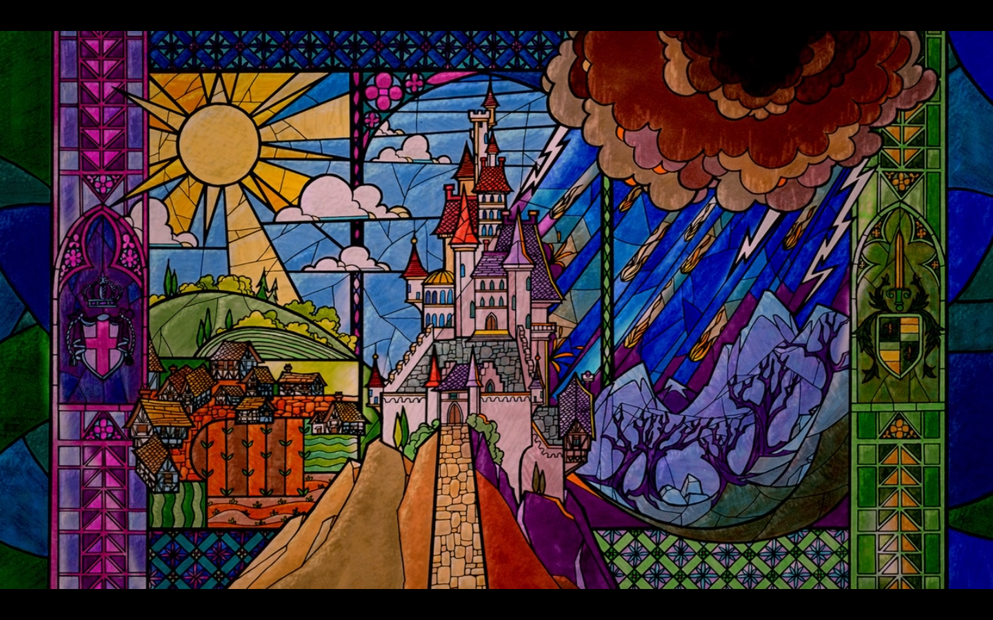 Beauty and the beast stained glass wallpaper | danasrff.top