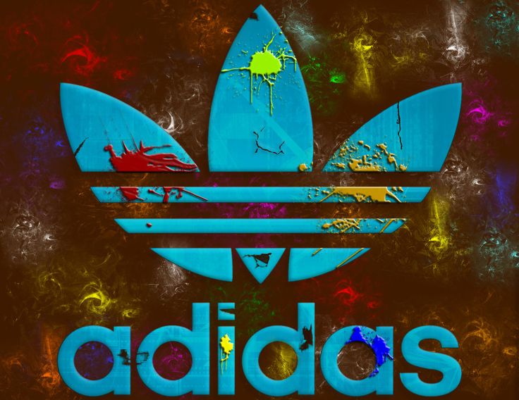 Cool Adidas Logos Adidas With Colourful Background Wallpaper
