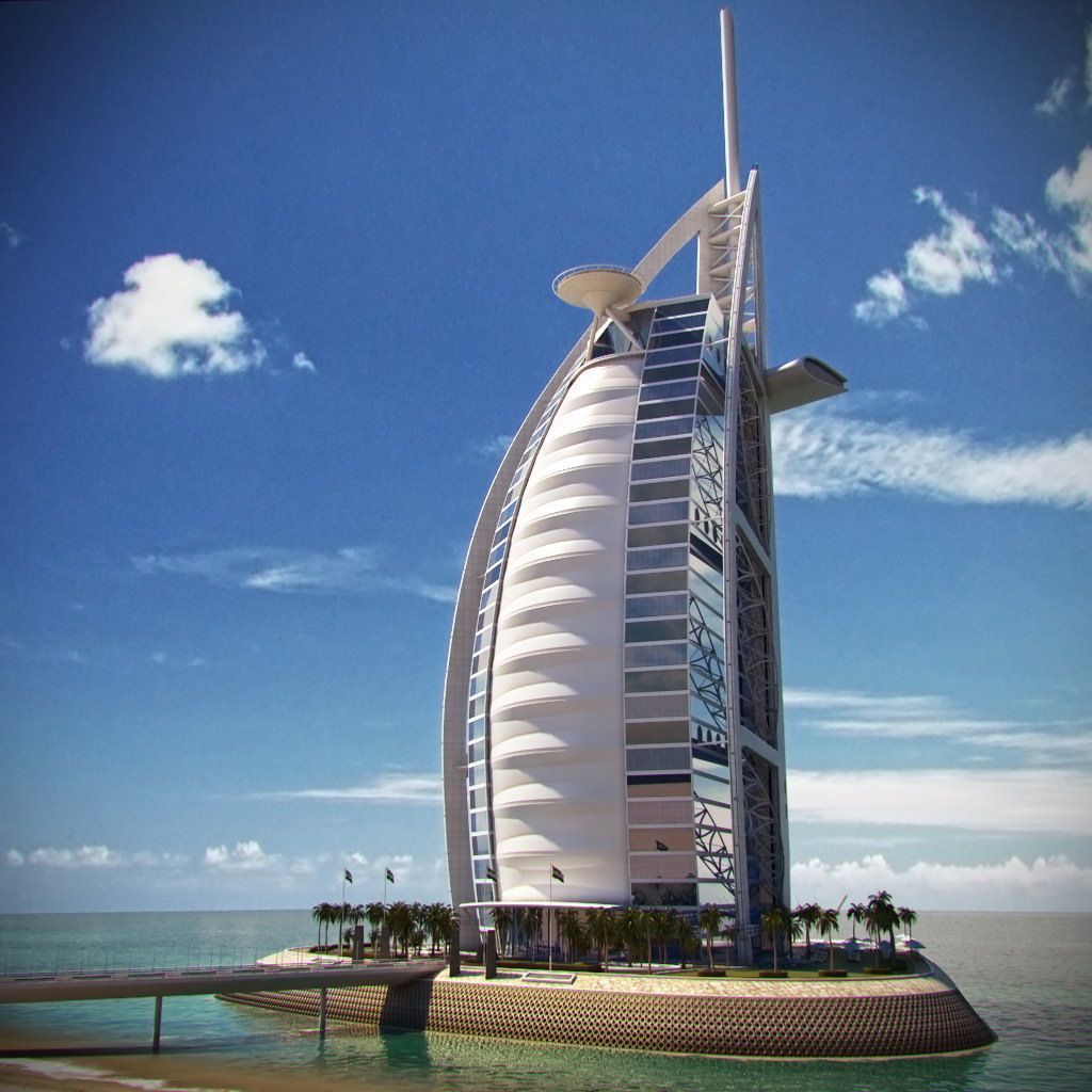 Burj Al Arab Hotel 3D Model .max .obj .fbx - CGTrader.com