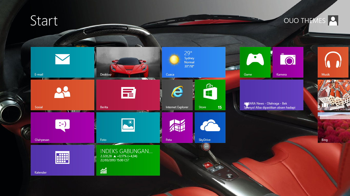 Laferrari Car Windows 8 Theme | Ouo Themes