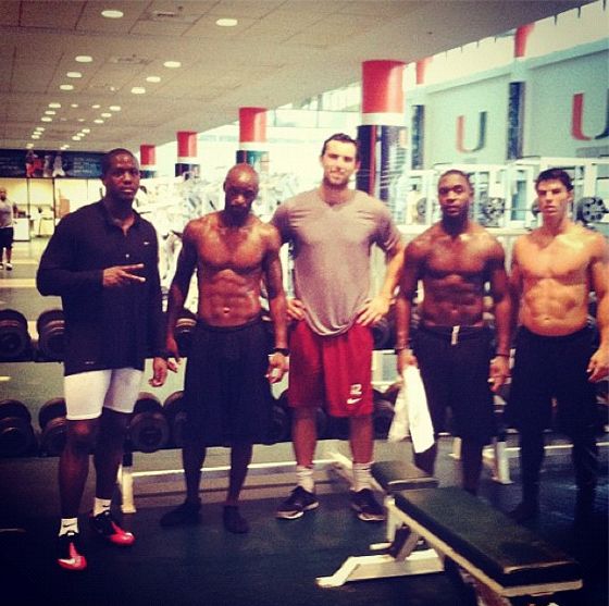 Andrew Luck Working Out At University Of Miami With Reggie Wayne
