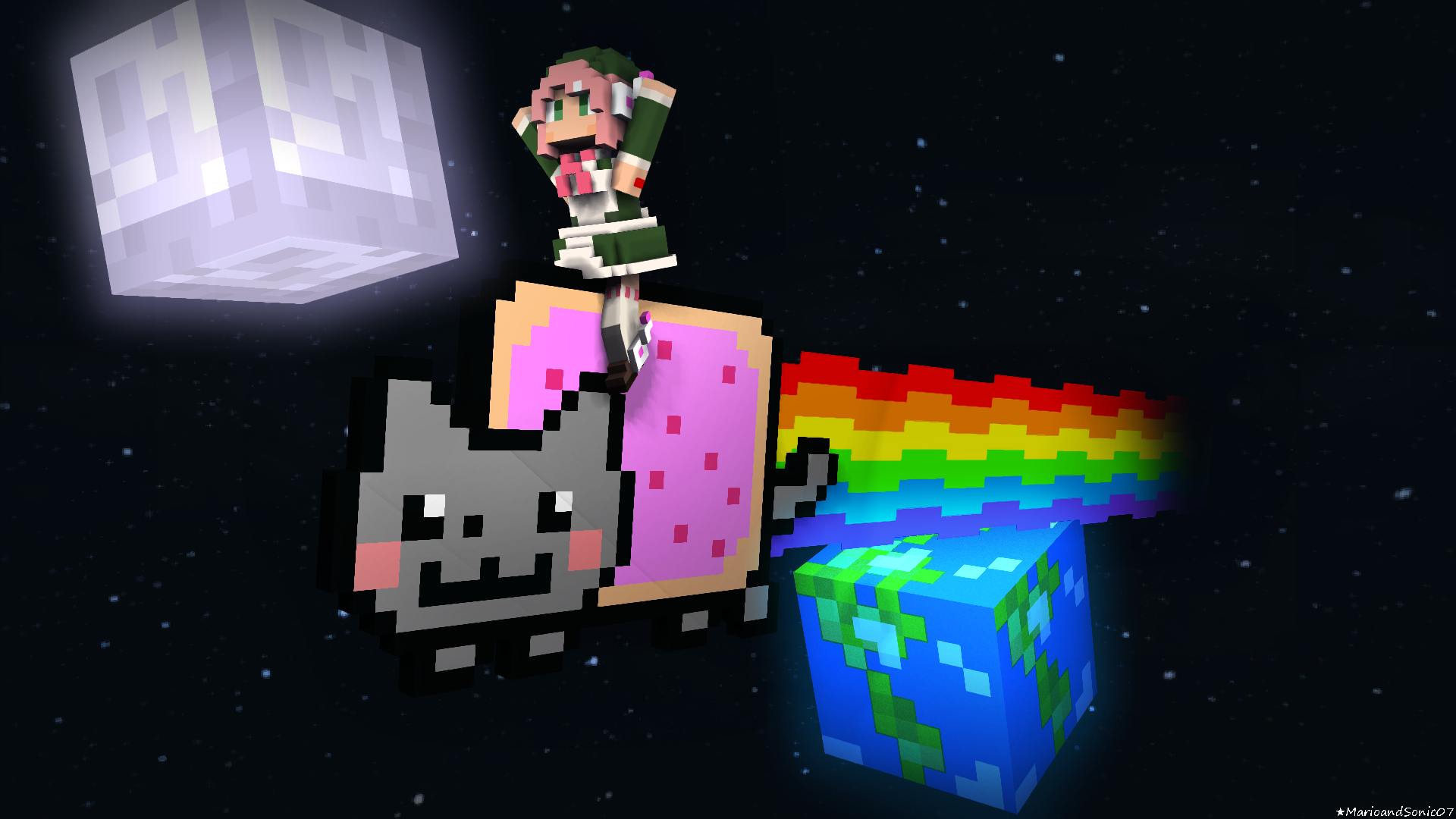 A Image of Nyan Cat - Wallpapers and art - Mine-imator forums