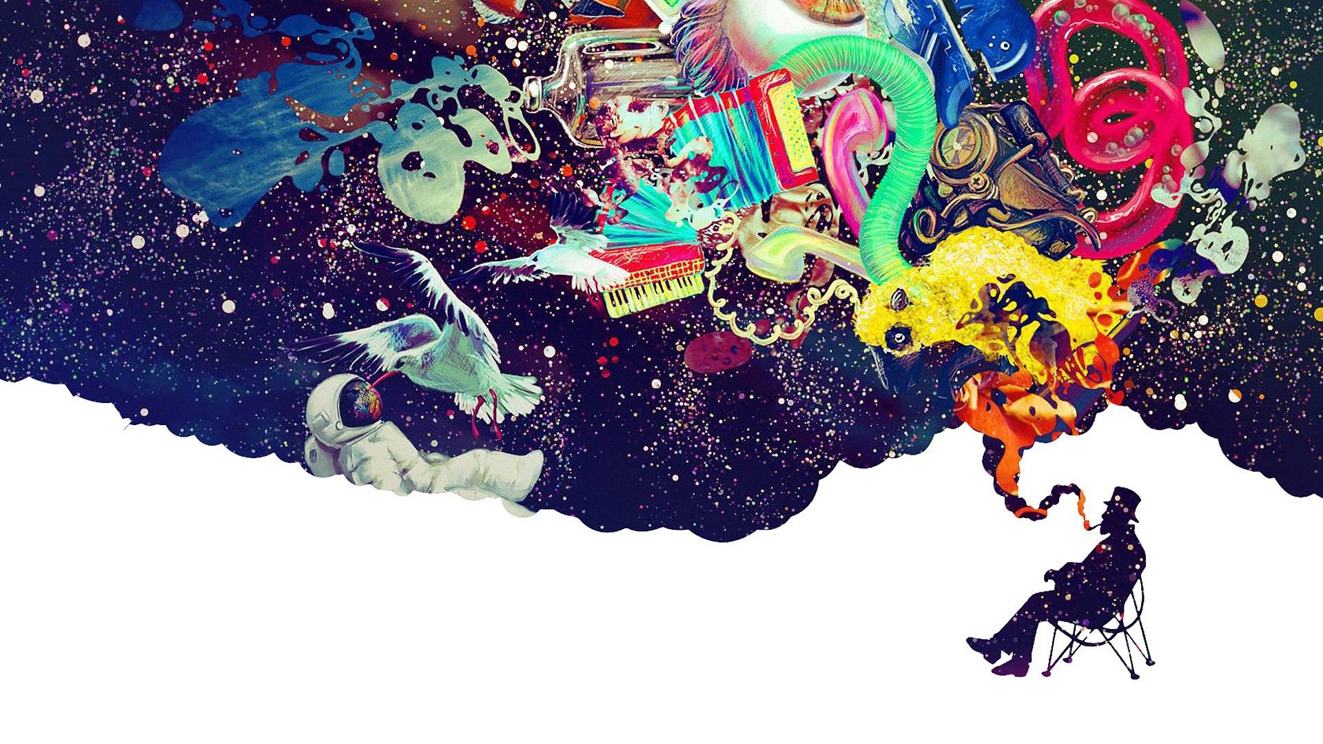 Imaginary Foundation Astronauts Colors Creativity Dreams wallpaper ...