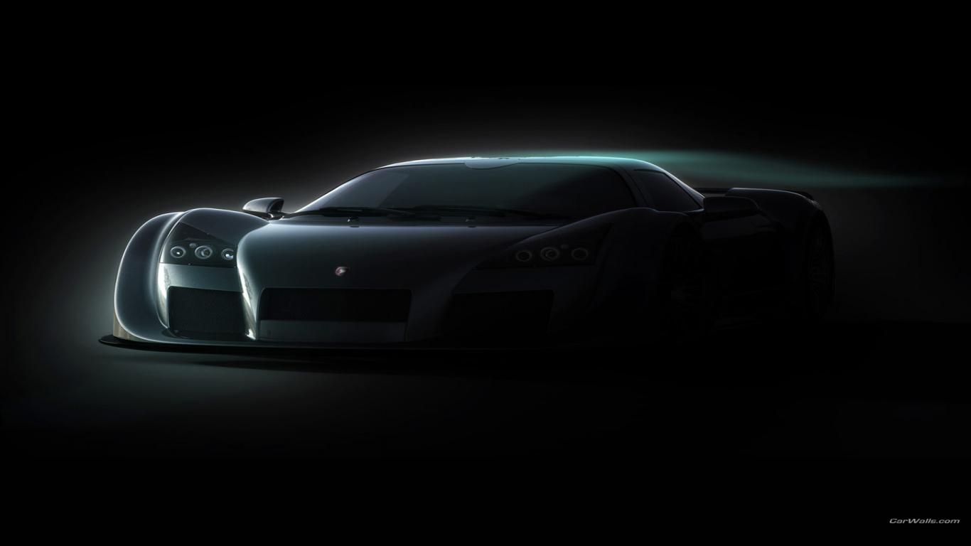 Wallpapers Black A Cool Blue Free Hd For Gumpert X 1366x768