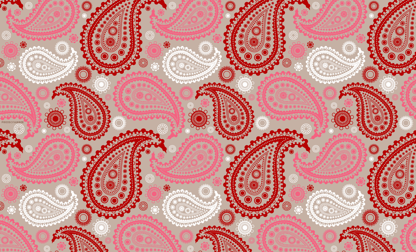 Red Paisley Wallpaper - Widescreen HD Wallpapers