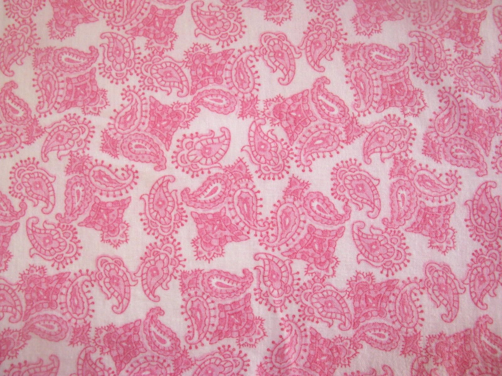 CUSTOM LISTING for DHSAGAL pink paisley flannelette by thriftypyg