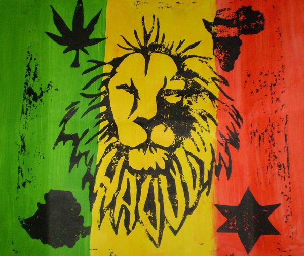 Rasta Lion Flag - wallpaper