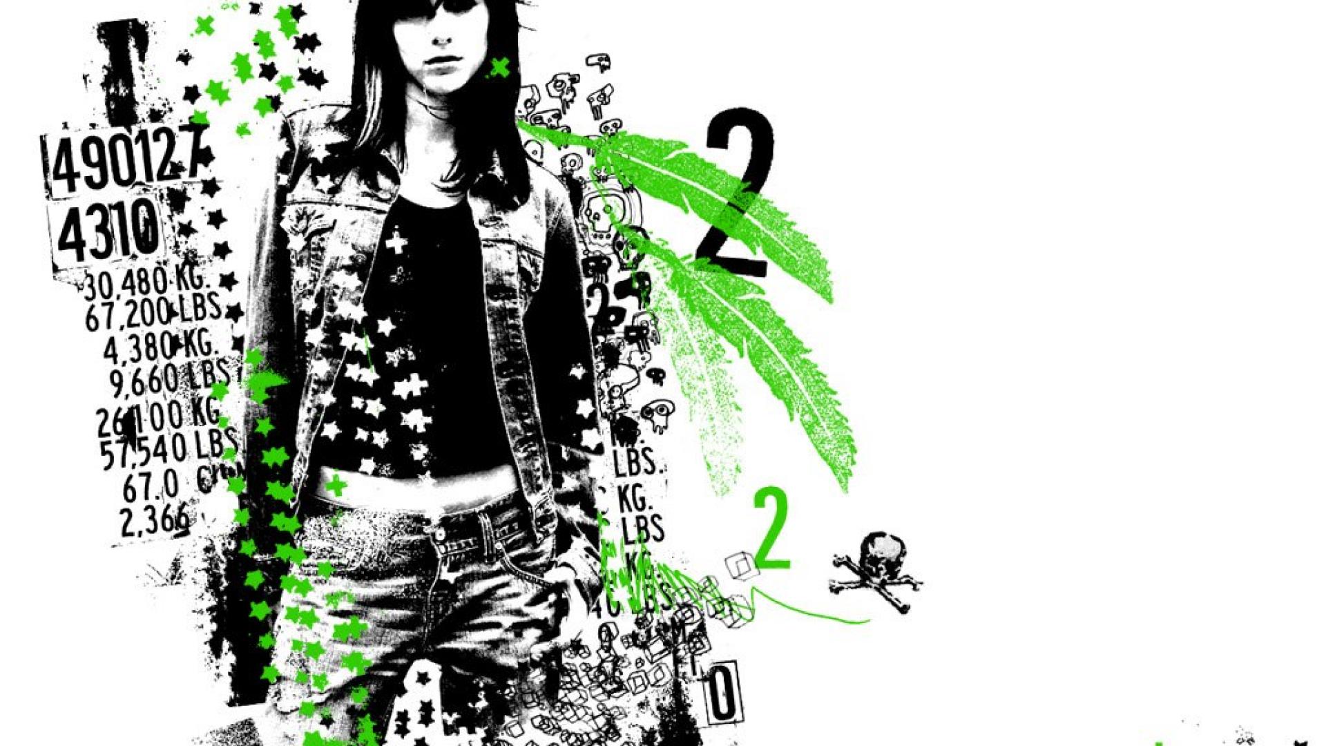 Fashion model girl abstract patterns weed wallpaper | 1920x1080 ...