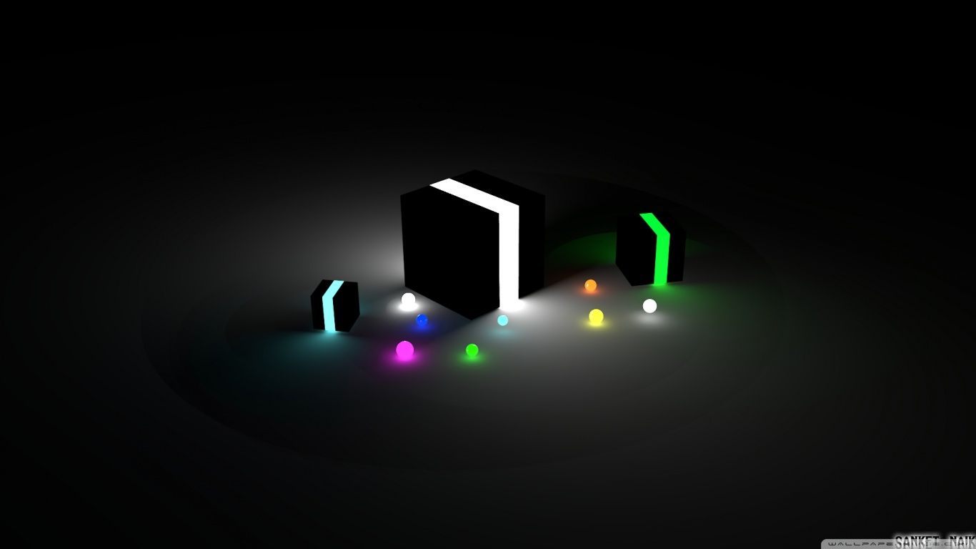 Glow Cubes HD desktop wallpaper : High Definition : Mobile