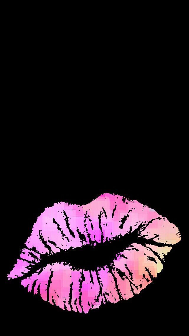 Red lipstick kiss print set black background isolated close up neon light  sexy lips mark makeup collection pink female kisses imprint beauty make  up wallpaper fashion banner love  passion symbol Stock