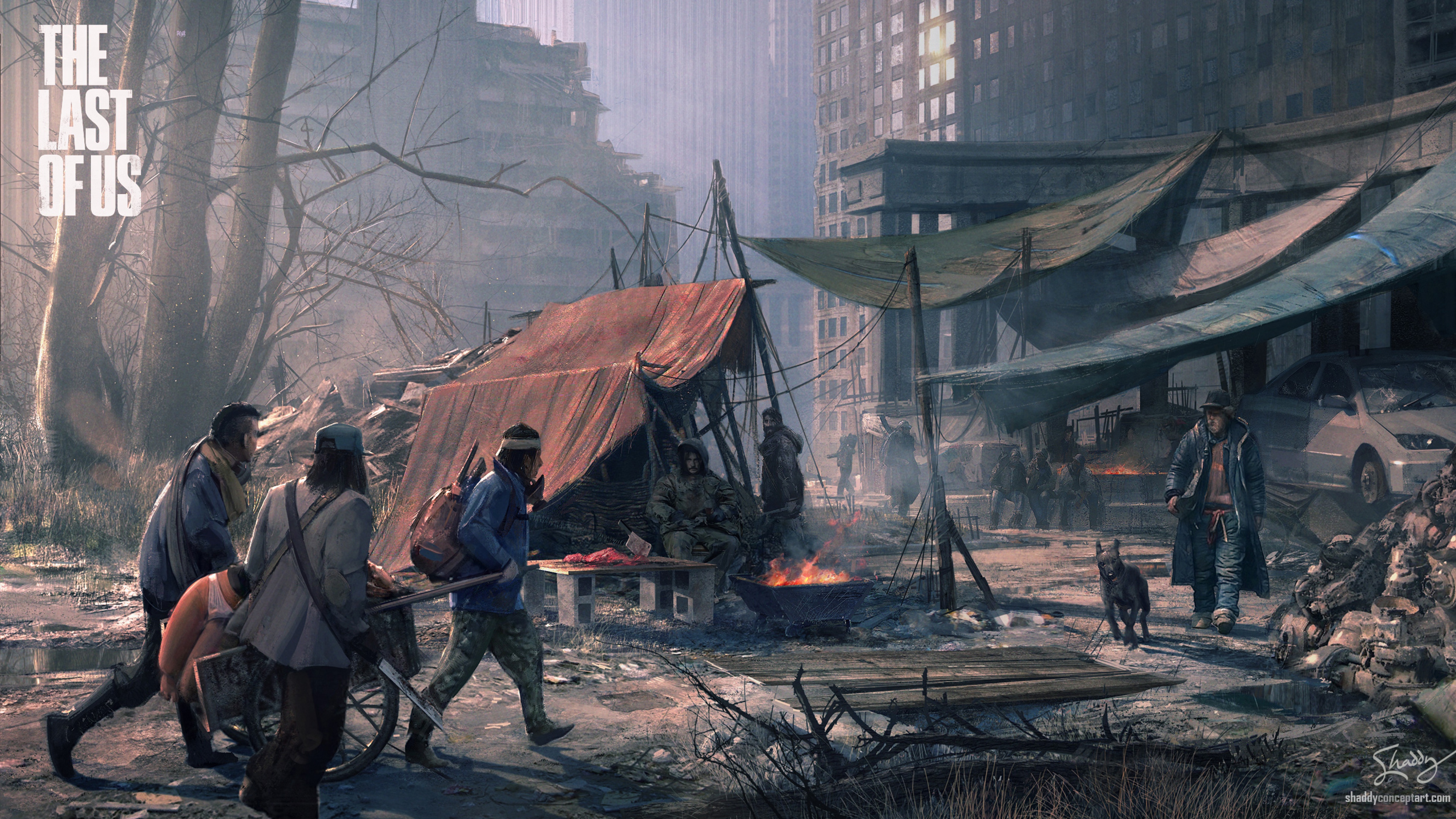 Download Wallpaper 3840x2160 The last of us, City, Doomsday