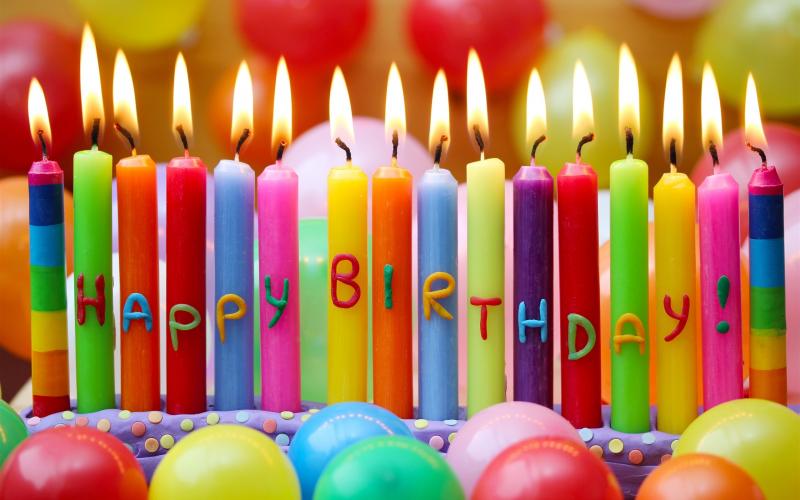 Happy Birthday, colorful candles, balloons wallpaper,Happy HD ...