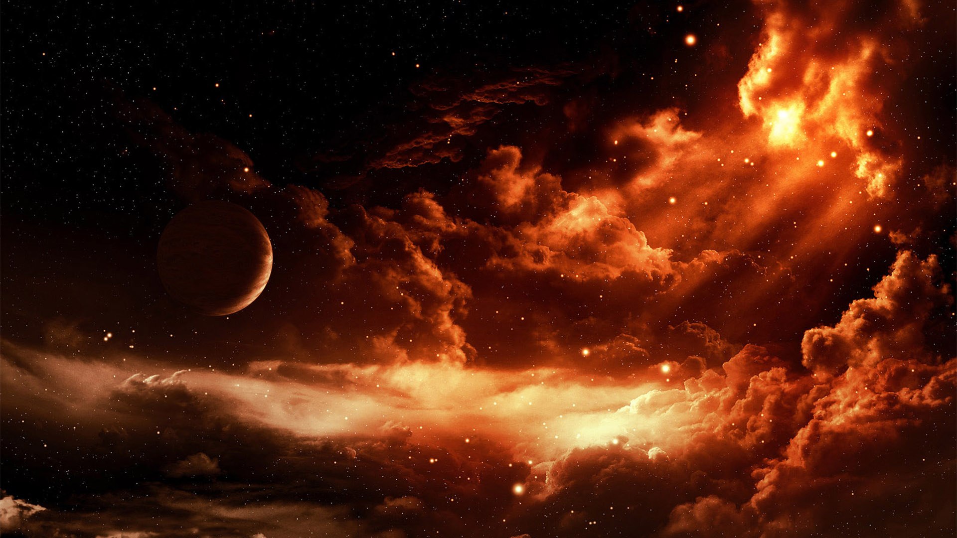 Space sunset wallpaper 1920x1080 - (#41693) - High Quality and ...