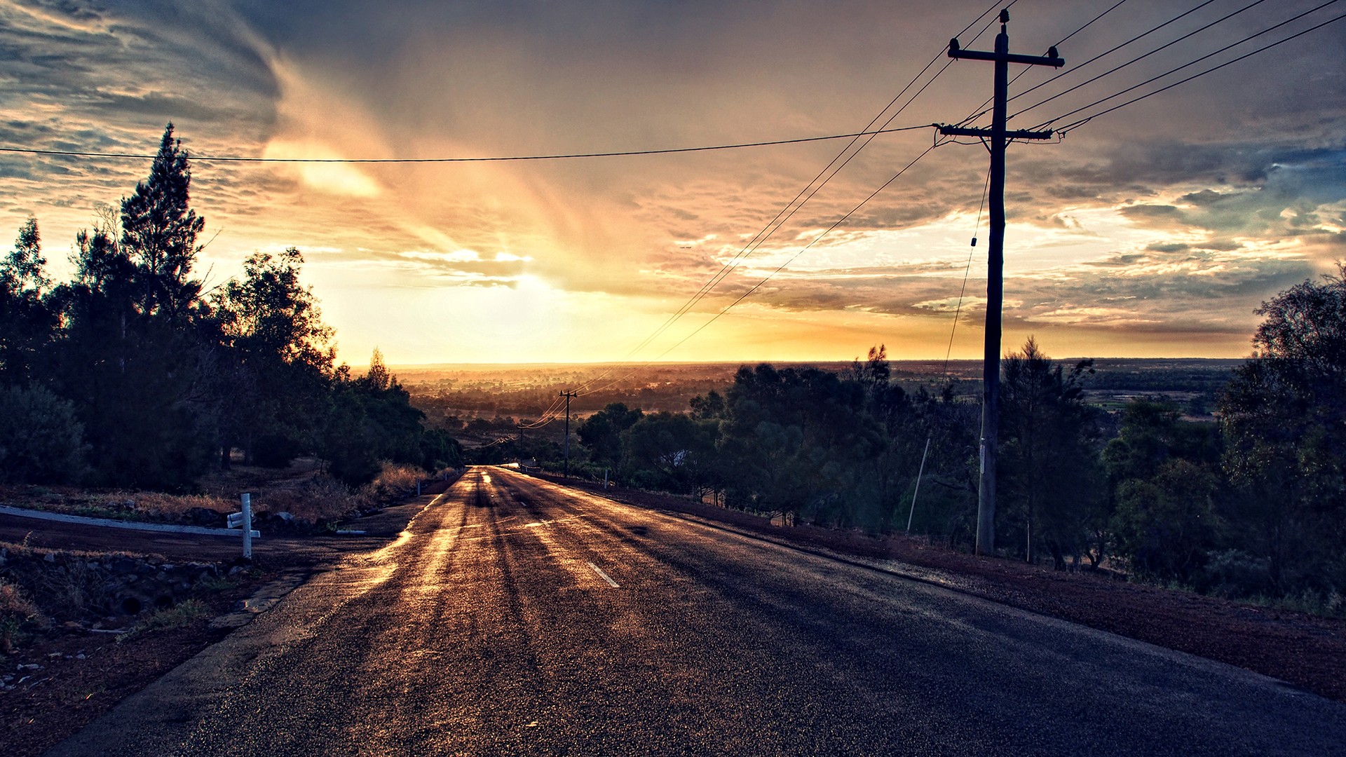 Empty Road Sunset HD Wallpaper | 1920x1080 | ID:46588