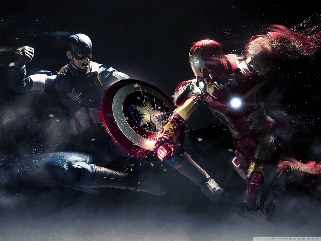 Captain America vs Iron Man HD desktop wallpaper : Widescreen ...