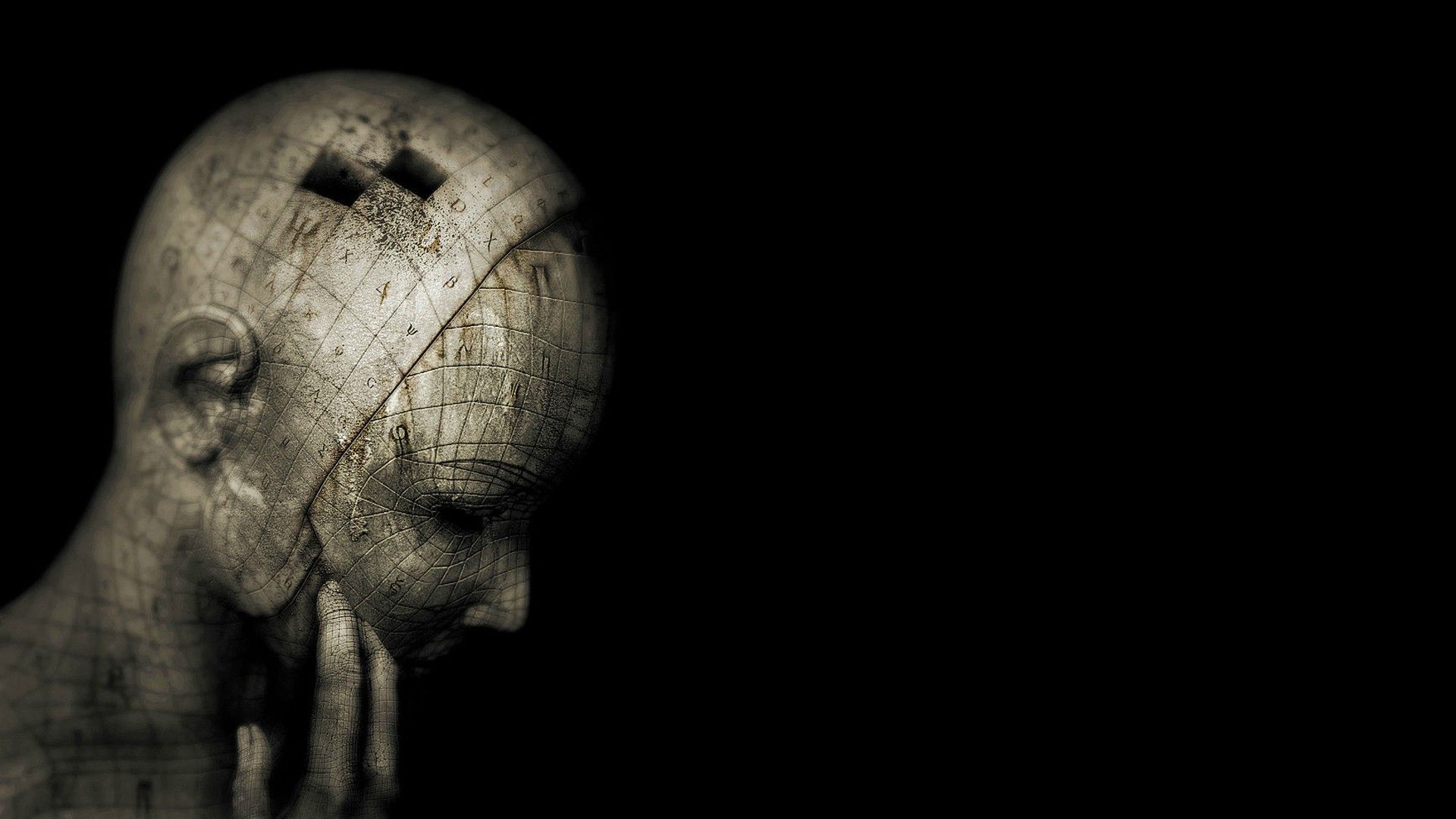 Head on a black background wallpapers and images - wallpapers ...