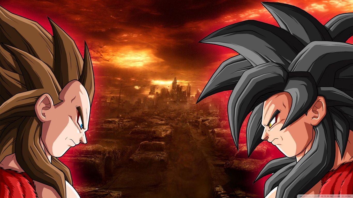 DBZ SS4 Goku vs Vegeta HD desktop wallpaper : Widescreen : High ...