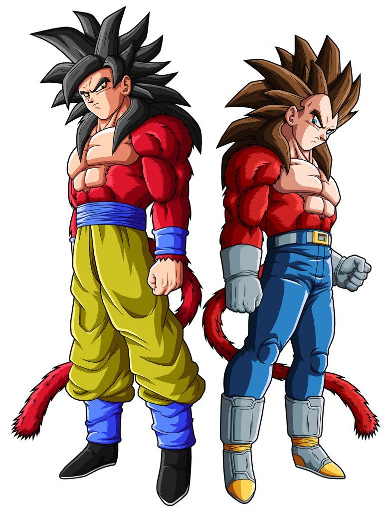 Goku SSJ4 and Vegeta SSJ4 by drozdoo on DeviantArt