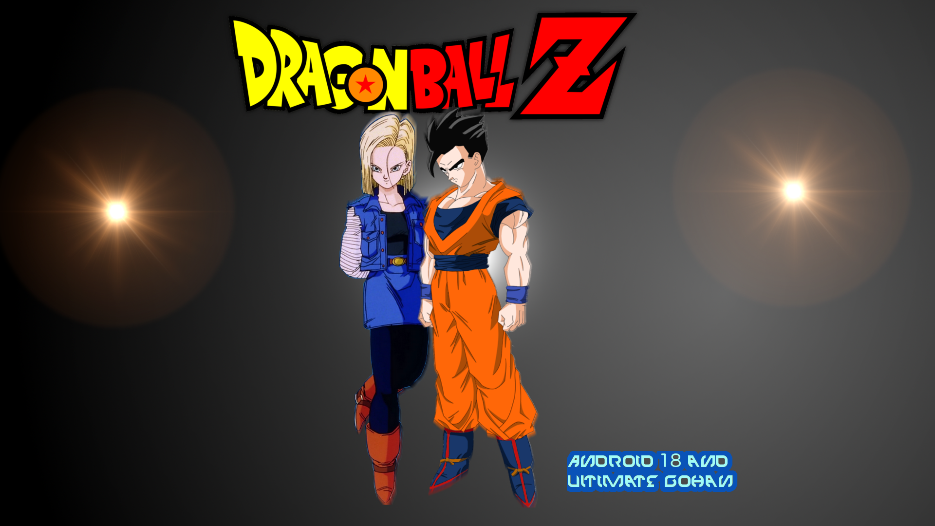 Android 18 and Ultimate / Mystic Gohan Wallpaper by DragonsWarth18