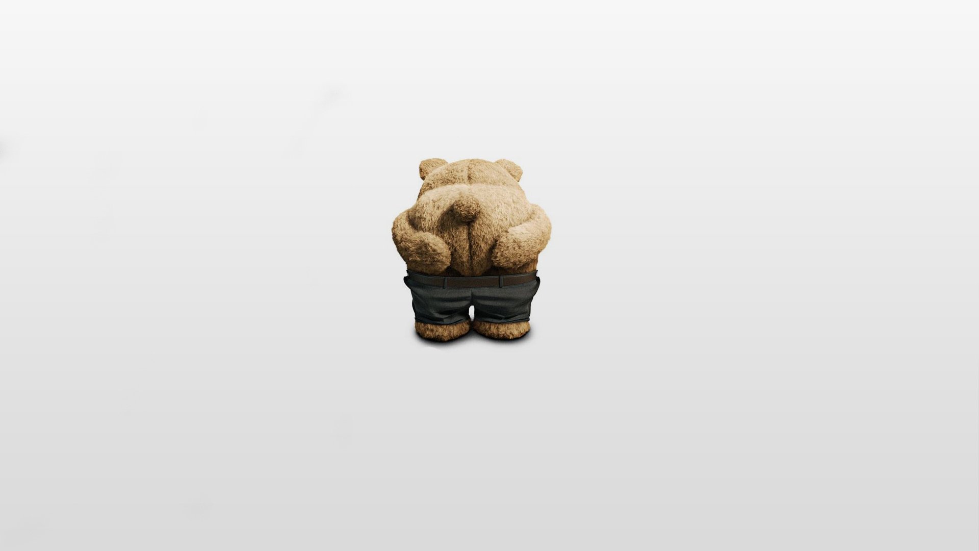 wallpaper: funny, toy bear, stick up ass, fart, white background ...